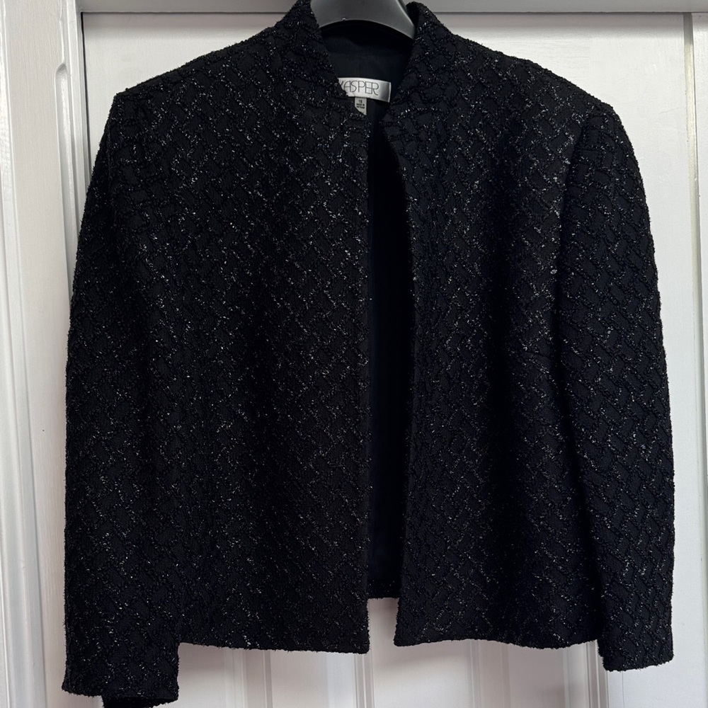 NWT Kasper Black Textured Women's Blazer